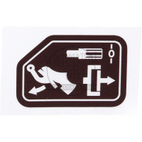 Aufkleber Anlasssperre, braun für Mercedes-Benz 1400 1500 1600 1800 Trac 1300