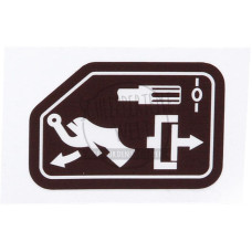 Aufkleber Anlasssperre, braun für Mercedes-Benz 1400 1500 1600 1800 Trac 1300