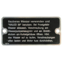 Kühlerschild passend für Hanomag ATK R 45 R 55 R 450 R 460