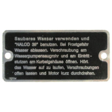 Kühlerschild passend für Hanomag ATK R 45 R 55 R 450 R 460
