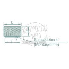25m Moosgummivierkantprofil Querschnittmaß 10 x 30 mm