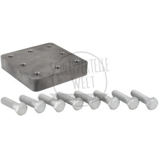 Anschweißplatte Lochbild mm 145 x 145 x 145 Gewinde M20 Abmessungen mm 200 x 200 x 40