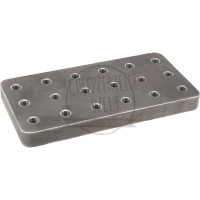 Anschweißplatte Lochbild mm 4x100x100x110 Gewinde M16 Abmessungen mm 324x162x30