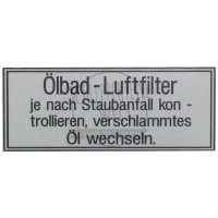 Aufkleber Luftfilter passend für Güldner