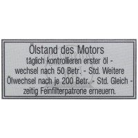 Aufkleber Motoröl passend für Güldner