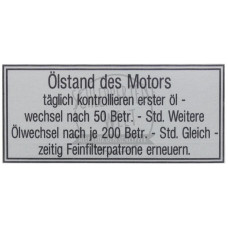 Aufkleber Motoröl passend für Güldner