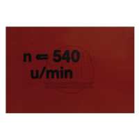 Aufkleber Zapfwellengeschwindigkeit 540 für Hanomag 701 Brillant 601 Robust 901