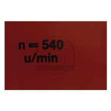 Aufkleber Zapfwellengeschwindigkeit 540 für Hanomag 701 Brillant 601 Robust 901