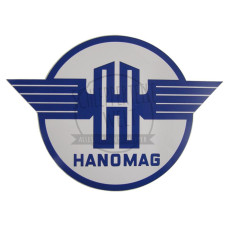 Aufkleber für Sitzschale blau auf weiß passend für Hanomag