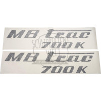 Aufklebersatz MB Trac 700 K, schwarz passend für Mercedes-Benz Trac 700 Aufklebersatz MB Trac 700 K, schwarz passend für Mercedes-Benz Trac 700
