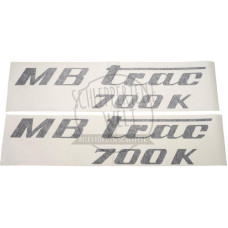 Aufklebersatz MB Trac 700 K, schwarz passend für Mercedes-Benz Trac 700