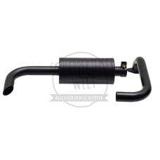 Auspufftopf mit Halter zum Motorblock bei passend für Deutz-Fahr F2L 514