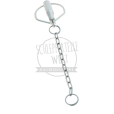 Klappstecker inkl. Kette verzinkt, A (mm) 11, B (mm) 55