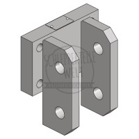Konsole absteckbar 140x80 M20 LA100mm Ersatz für Deutz-Fahr DX145 10.348.005.0-A02