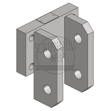 Konsole absteckbar 140x80 M20 LA100mm Ersatz für Deutz-Fahr DX145 10.348.005.0-A02