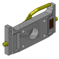 Scharmüller Adapterplatte Höhenverstellbar mit Handgriff Schienenbreite 314 mm
