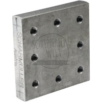 Scharmüller Anschweißplatte 160mm x 160mm x 30mm  Gewinde M16  Lochbild 110x100mm