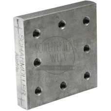 Scharmüller Anschweißplatte 160mm x 160mm x 30mm  Gewinde M16  Lochbild 110x100mm