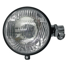 Scheinwerfer links H4 ohne Standlicht , Befestigung 24 mm, Rohrstutzen, Lichtaustritt