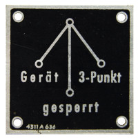 Schild Kraftheber passend für Porsche-Diesel