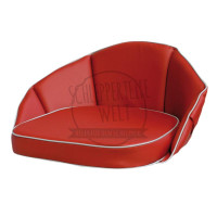 Sitzkissen - Kissen für Trecker Traktor Oldtimer - rot - 1-teilig mit Rücken 24 cm