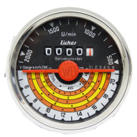 Traktormeter 80 mm Einbaumaß Drehrichtung links für passend für Eicher 20795