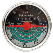 Traktormeter Drehrichtung links 20 km/h , Einbaumaß Ø 80 mm für Fendt FW 139