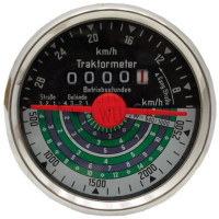 Traktormeter Drehrichtung links 28 km/h , Einbaumaß 80 mm für Fendt FW 139