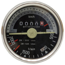 Traktormeter Drehrichtung rechts 28 km/h , Einbaumaß Ø 80 mm für Fendt F 231 GT