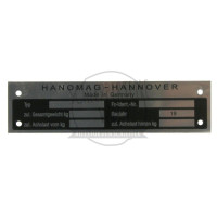 Typenschild bis ca. 1960 passend für Hanomag
