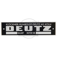 Typenschild passend für Deutz-Fahr