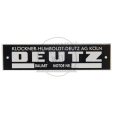 Typenschild passend für Deutz-Fahr