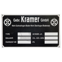 Typenschild passend für Kramer