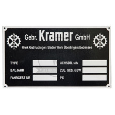 Typenschild passend für Kramer