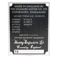 Typenschild passend für Massey Ferguson