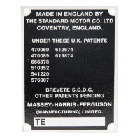 Typenschild passend für Massey Ferguson