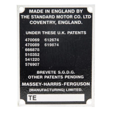 Typenschild passend für Massey Ferguson