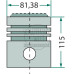 Kolben Übermaß Ø 81,50 mm für Fahr D 88 D 88 E D 133 N Güldner A2KS A3K A3KA AK