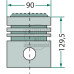 Kolben Ø 90 mm passend für Hanomag D 14 D 28 R 19 R 25 R 28 R 217 R 332 R 442