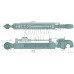 Hydraulischer Oberlenker Eco-Line Kat 2 - 630 / 938 mm