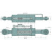 Hydraulischer Oberlenker Eco-Line Kugelgelenk / Kugelgelenk Kat2 - 580 / 760 mm