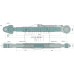 Mechanischer Oberlenker für John Deere 4560 4630 4650 4755 4760 4840 4955 4960