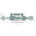 Hydraulischer Oberlenker Kugelgelenk / Kugelgelenk - Kat2 620 / 888 mm