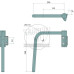 Spiegelarm Lochabstand mm 40 - Einbauort links - Stange mm 20