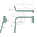 Spiegelarm Abmessungen mm 260 x 305 Lochabstand mm 40 Einbauort links