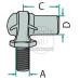 Winkelgelenk Gasdruckdämpfer A (mm) M8, D (mm) M8, C (mm) 19