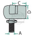 Winkelgelenk Gasdruckdämpfer A (mm) M8, D (mm) M8, C (mm) 18