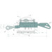 Hydraulische Hubstrebe Sperrblock mit 3/8