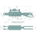 Hydraulische Hubstrebe für Ford / New Holland TD5.65, TD5.75, TD5.85