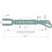 Hydraulische Hubstrebe Gabelgelenk / Gabelgelenk - 657 mm